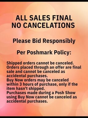 No Cancelations - Read for Policy